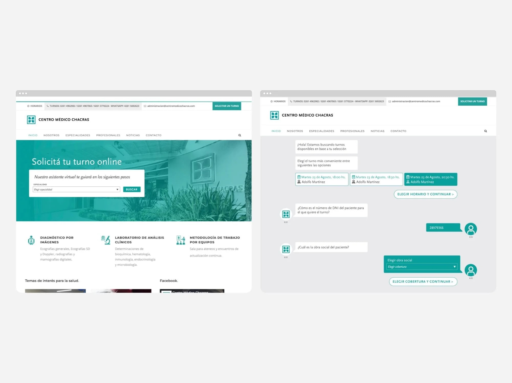 Centro Médico Chacras — sitio web