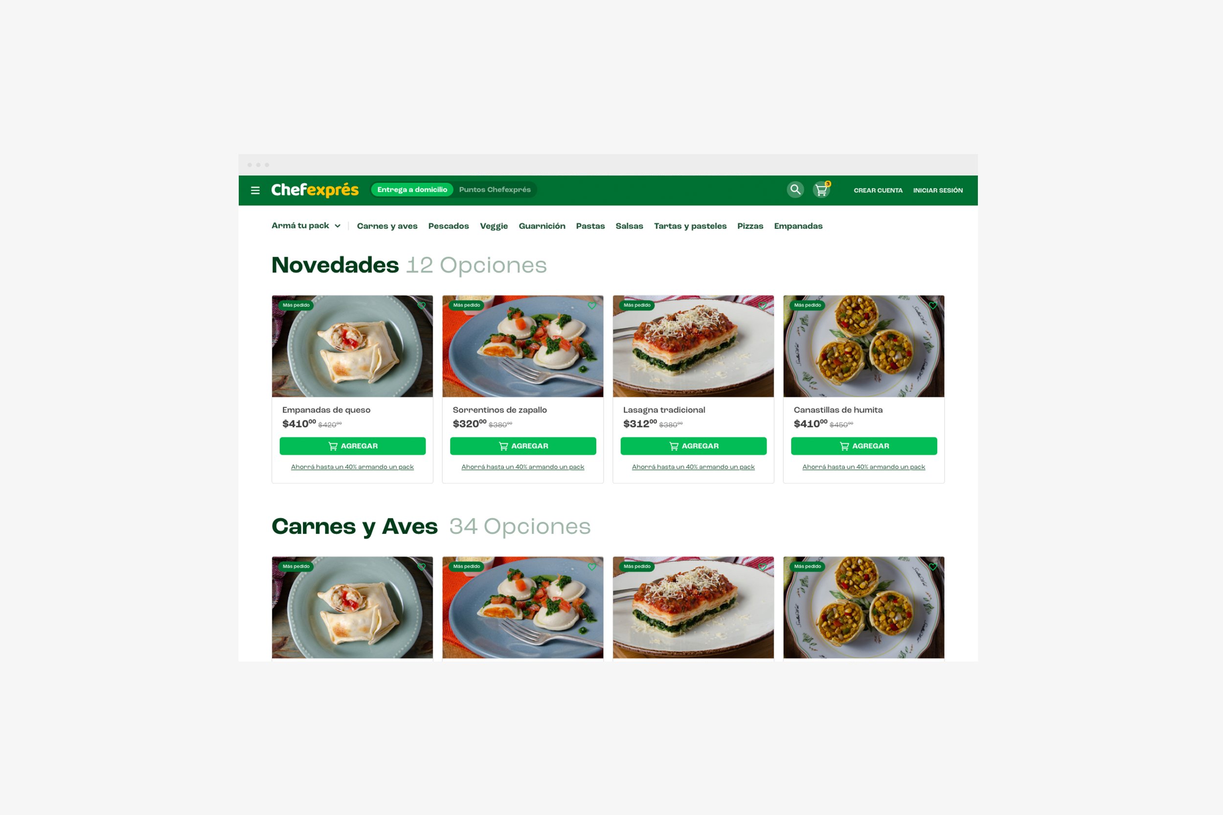 Chefexprés — catálogo de comidas