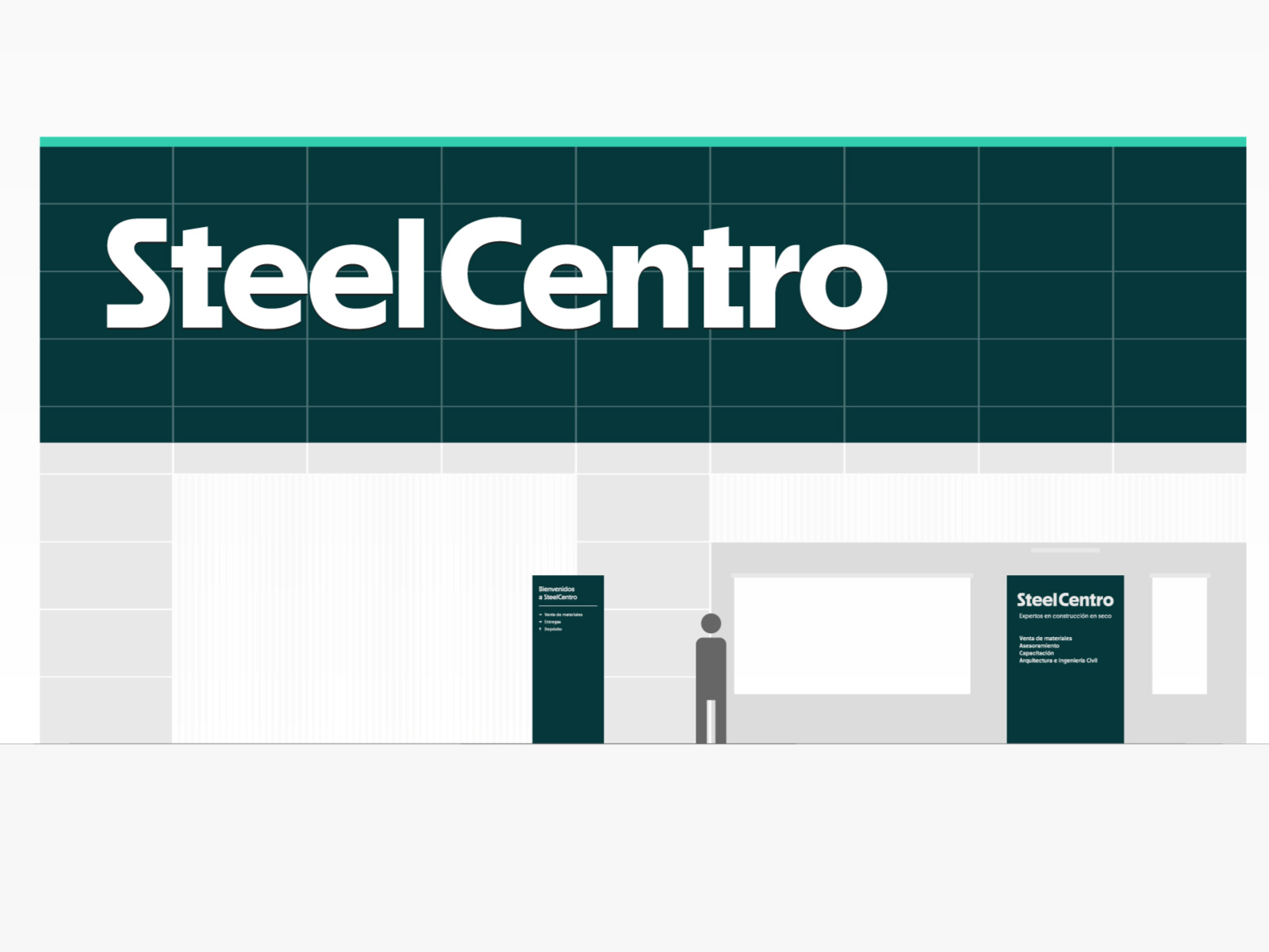 SteelCentro — señalética fachada